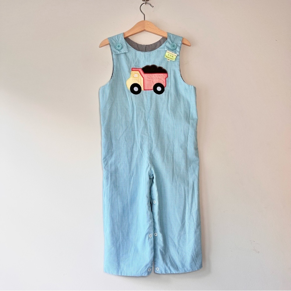 Le’ Za Me Reversible Pumpkin and Dump truck Jumpsuit
